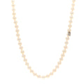 10K White Gold Akoya Cultured Pearl 6mm Strand Necklace 16"