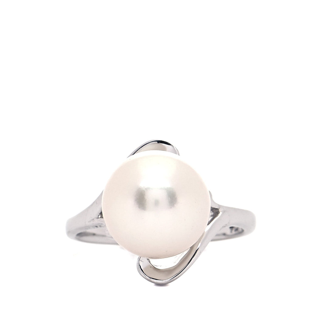 14K White Gold Akoya Pearl 9.5mm Ring 48 4.5