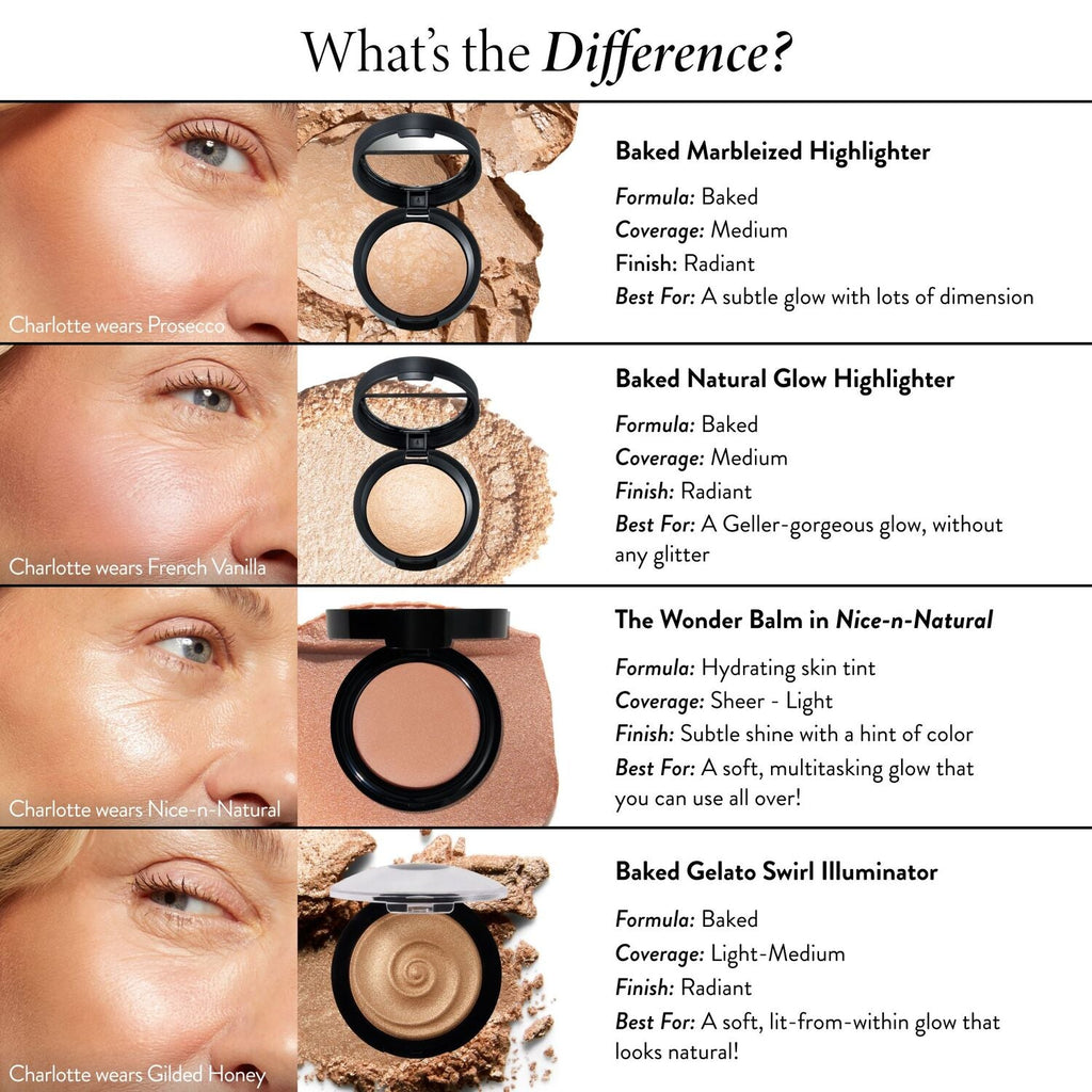 Baked Marbleized Highlighter | Prosecco