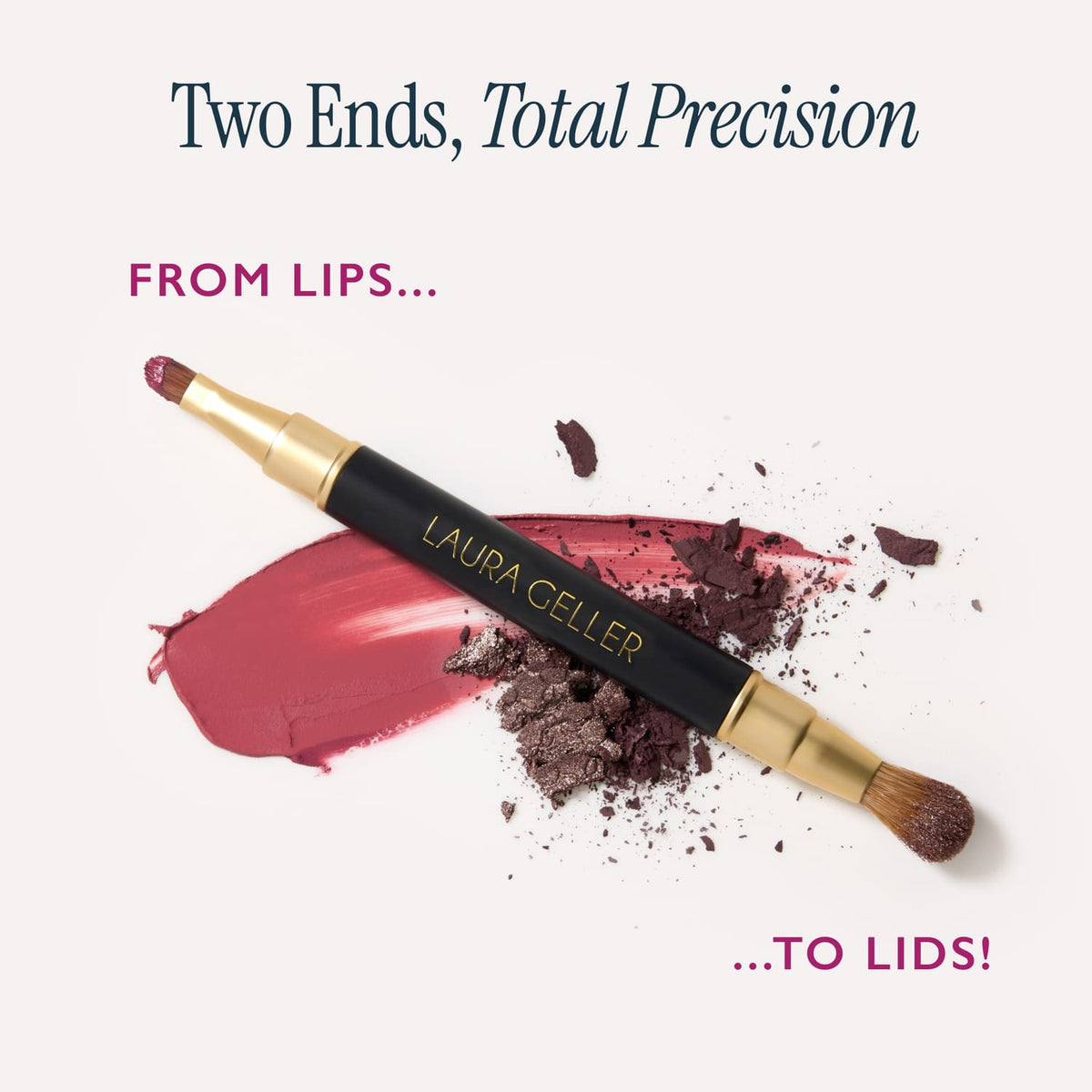 Dual-Ended Retractable Lip + Eyeshadow Brush