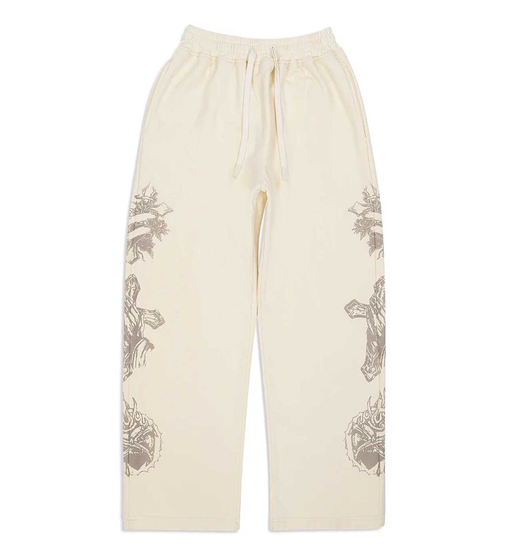 Righteous Tattoo Sweatpants Cream
