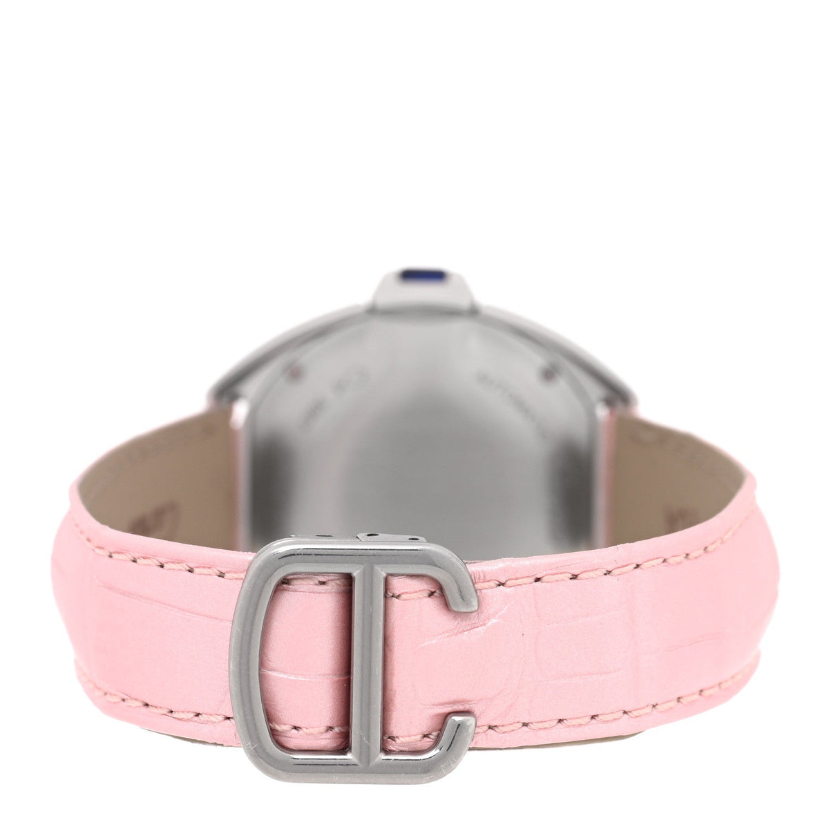 Stainless Steel Alligator Diamond Bezel 31mm Cle De Cartier Automatic Watch Pink