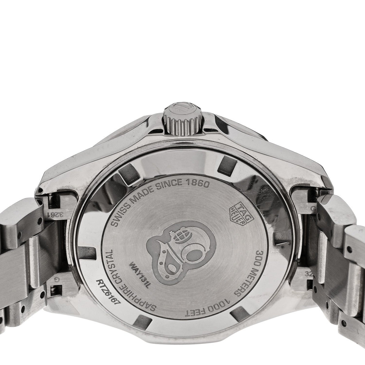 Stainless Steel Ceramic Diamond Blue Mother of Pearl 35mm Aquaracer Quartz Watch WAY131L