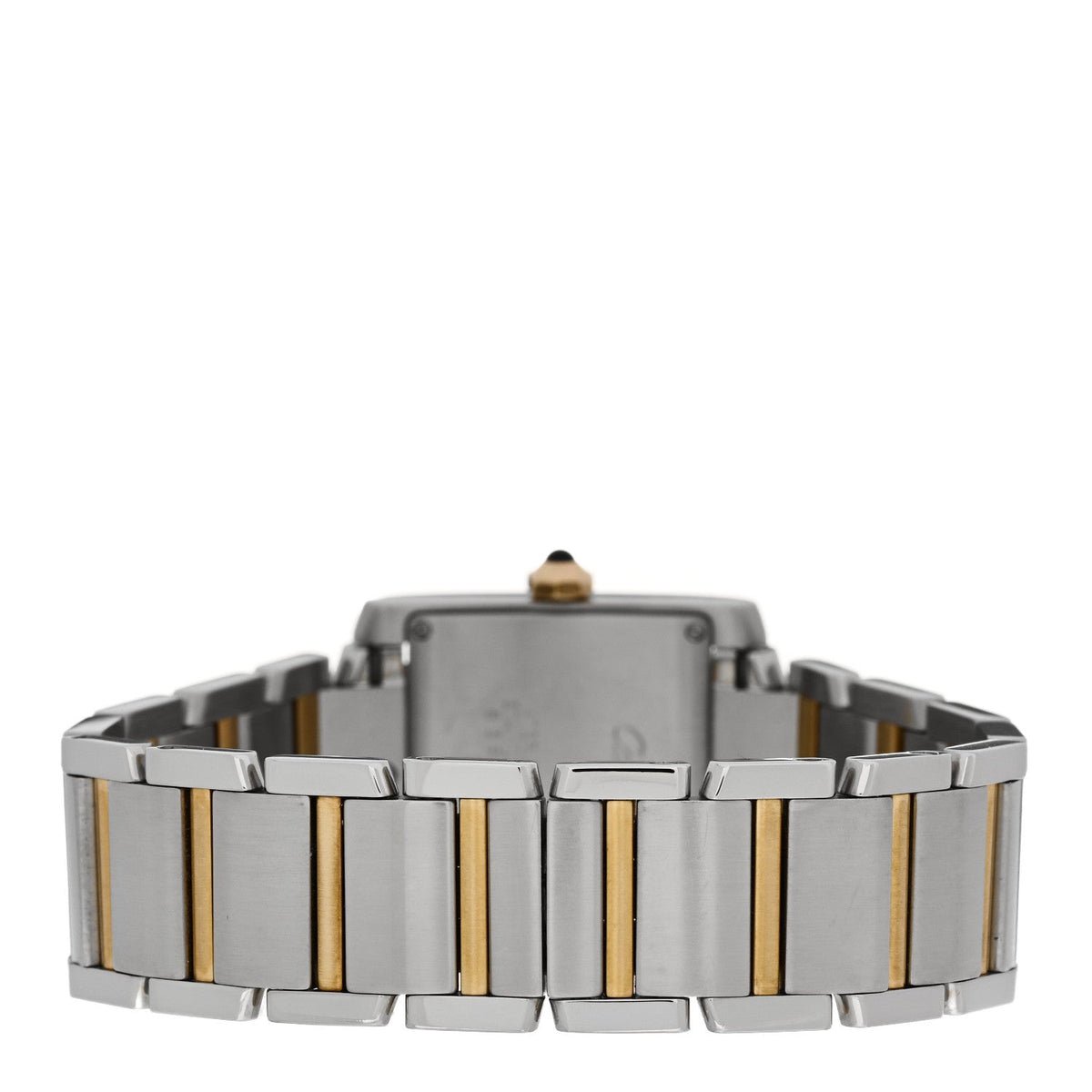 Stainless Steel 18K Yellow Gold 25mm Tank Francaise Quartz Watch
