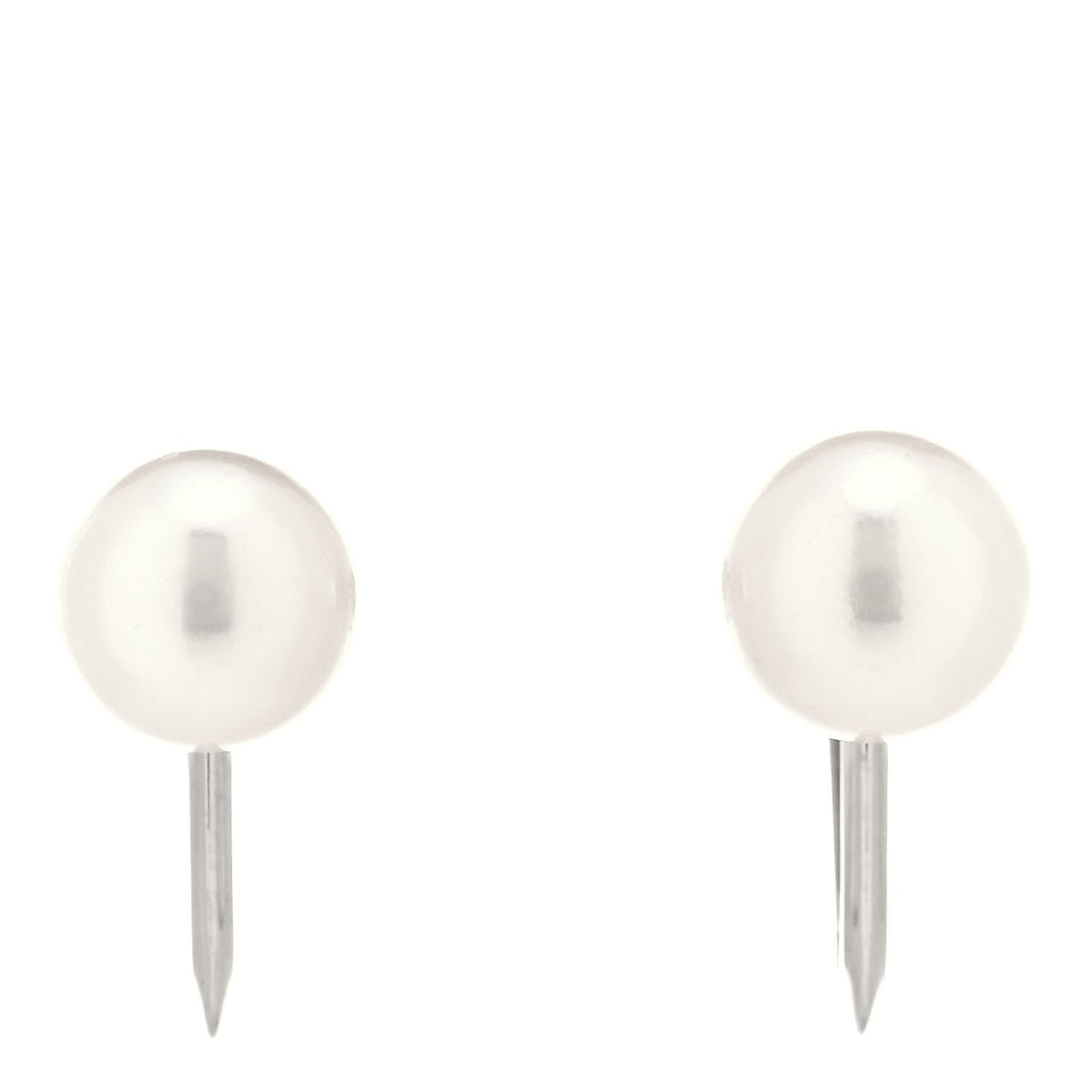 14K White Gold 7-7.5mm Akoya Pearl Screw-Back Earrings