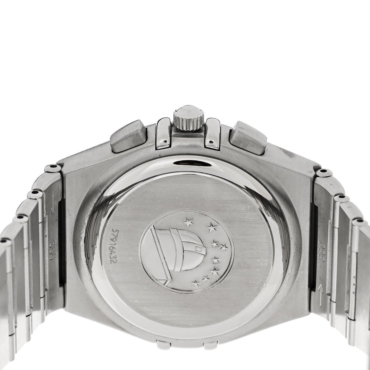 Stainless Steel 39mm Constellation Double Eagle Chronograph Quartz Watch White 1542.30.00