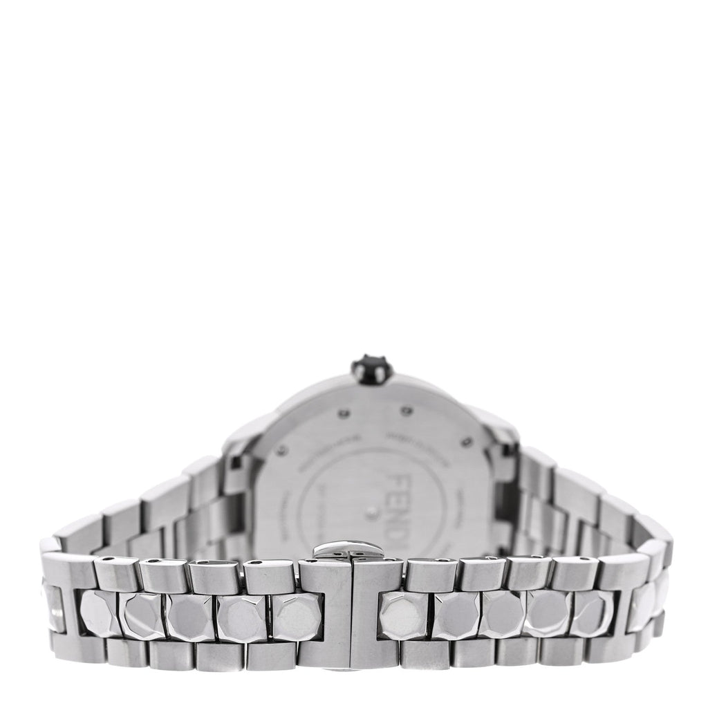 Stainless Steel Mother of Pearl Topaz Spinel 38mm Ishine Rotating Gem Two Tone Quartz Watch Black