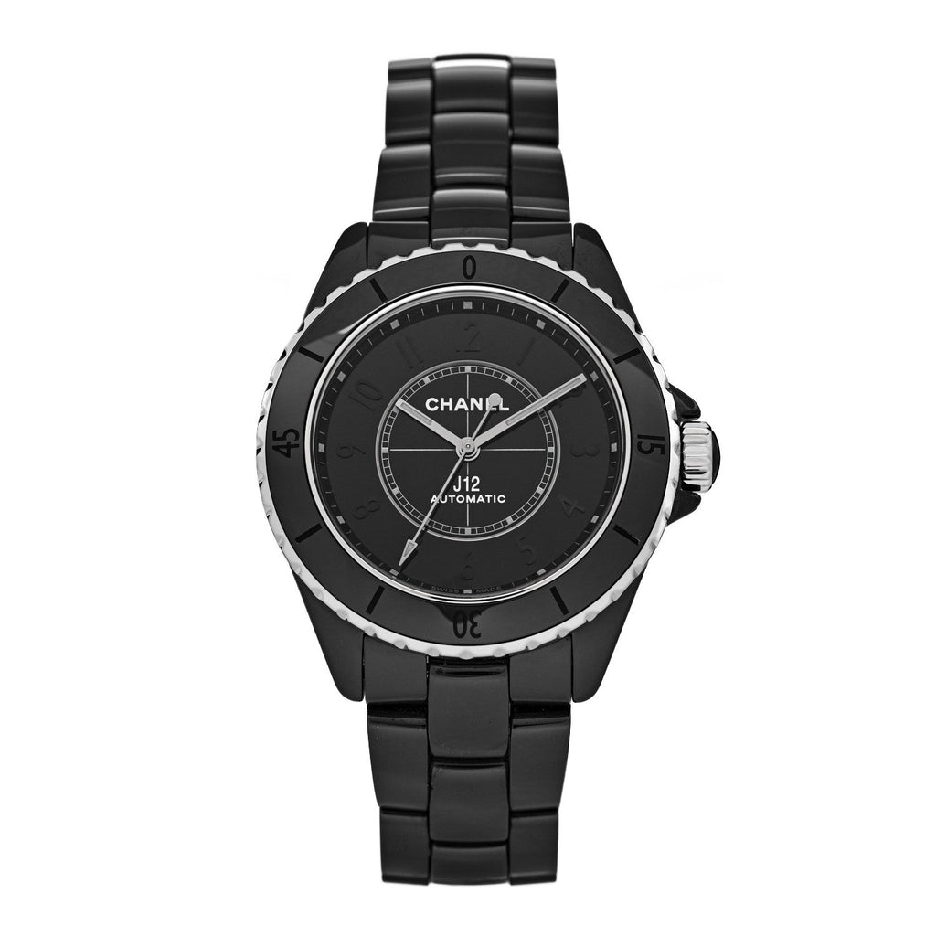 Stainless Steel Ceramic 38mm J12 Phantom Automatic Watch Black