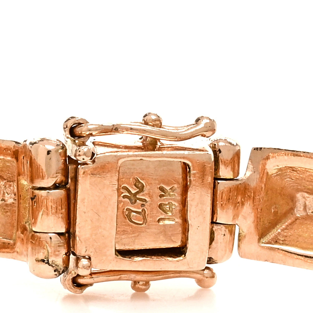 14K Rose Gold Diamond Small Spike Bracelet