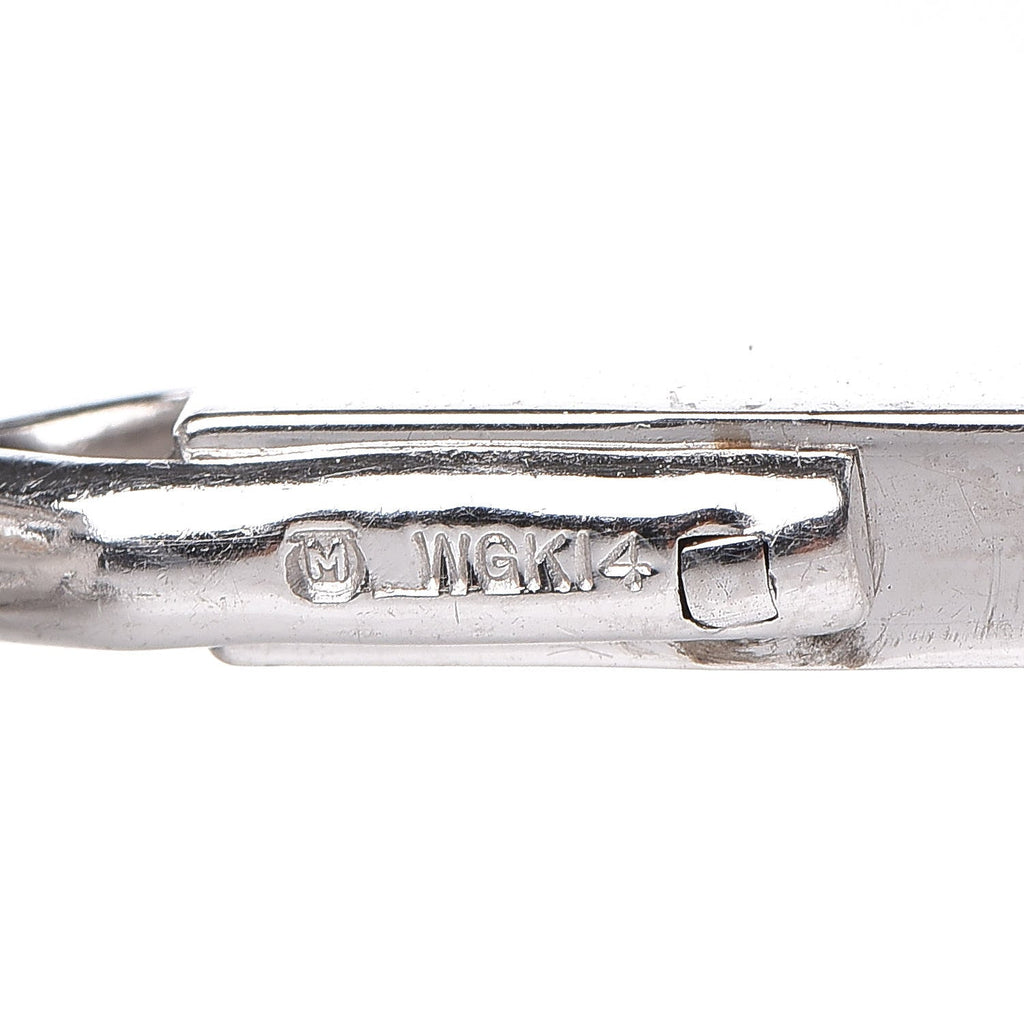 14K White Gold Akoya Pearl 7.5mm Cufflinks