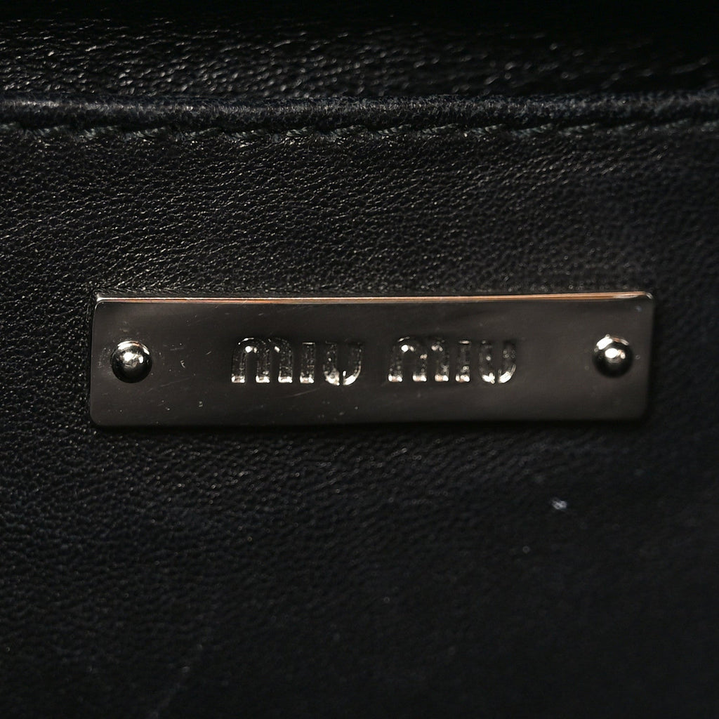 Nappa Matelasse Top Handle Bag Black Soleil