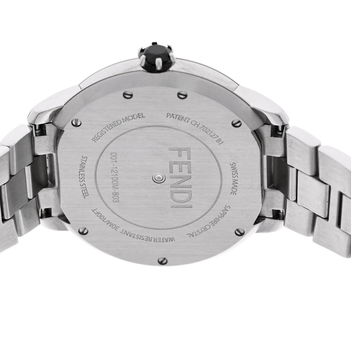 Stainless Steel Mother of Pearl Topaz Spinel 38mm Ishine Rotating Gem Two Tone Quartz Watch Black