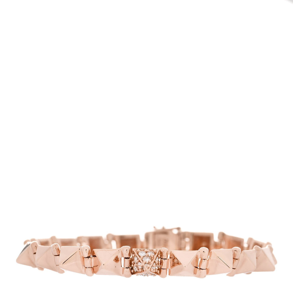 14K Rose Gold Diamond Small Spike Bracelet
