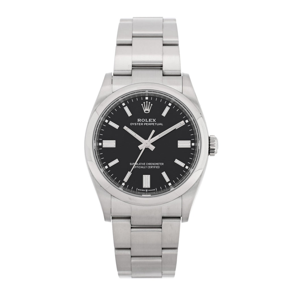 Stainless Steel 36mm Oyster Perpetual Watch Black 126000