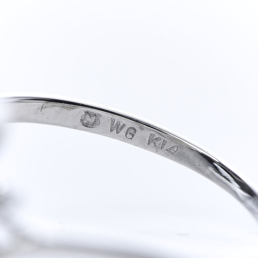 14K White Gold Akoya Pearl 9.5mm Ring 53 6.5