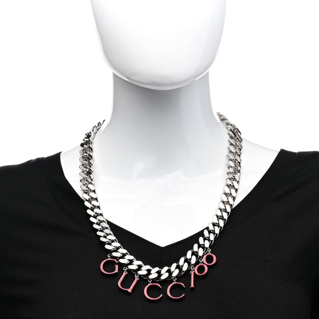 100 Script Choker Necklace Red