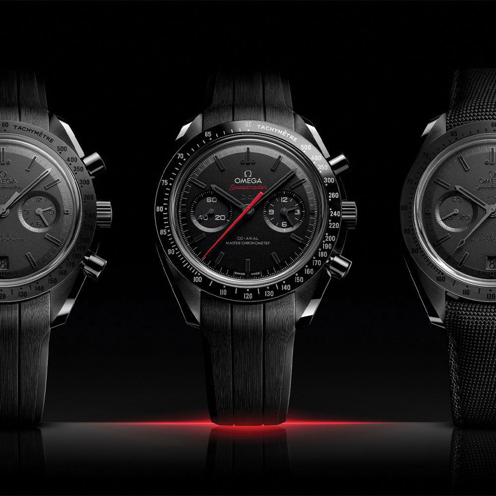 Speedmaster Dark Side of the Moon Black Ceramic 44.25mm - Full Black on Rubber Strap