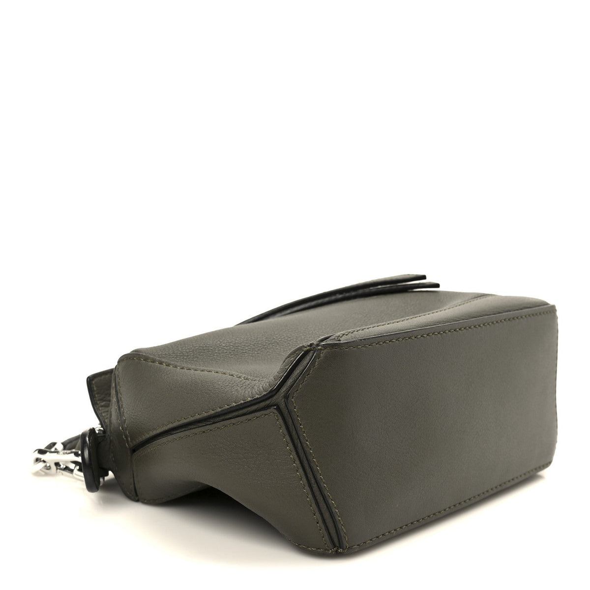 Calfskin Mini Puzzle Bag Khaki Green