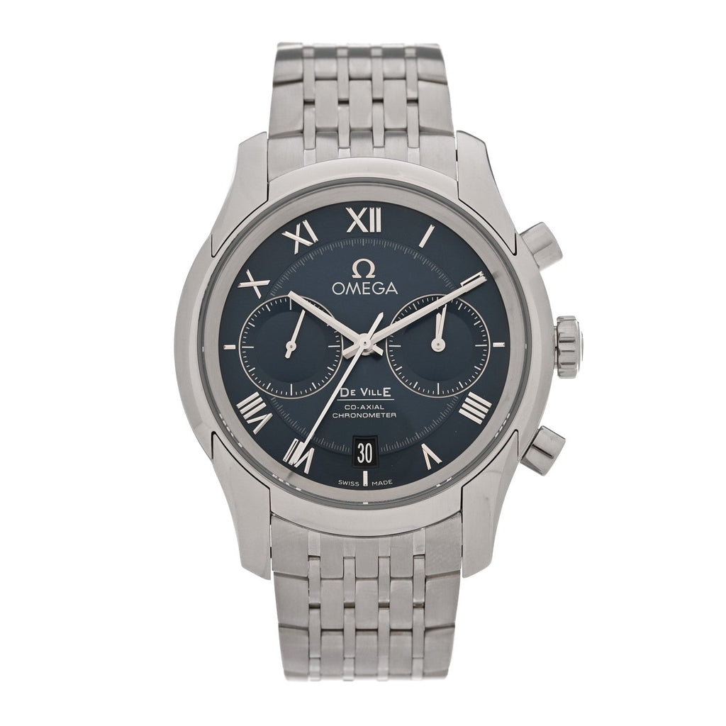 Stainless Steel 42mm De Ville Co-Axial Chronometer Automatic Watch Blue 431.10.42.51.03.001