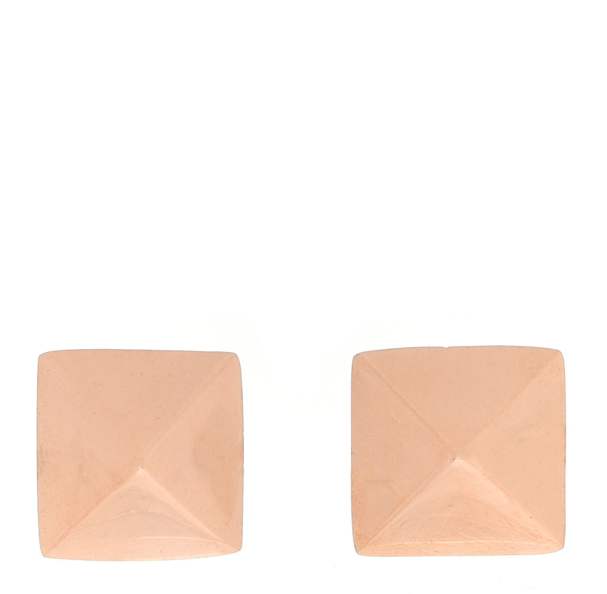 14K Rose Gold Pyramid Stud Earrings