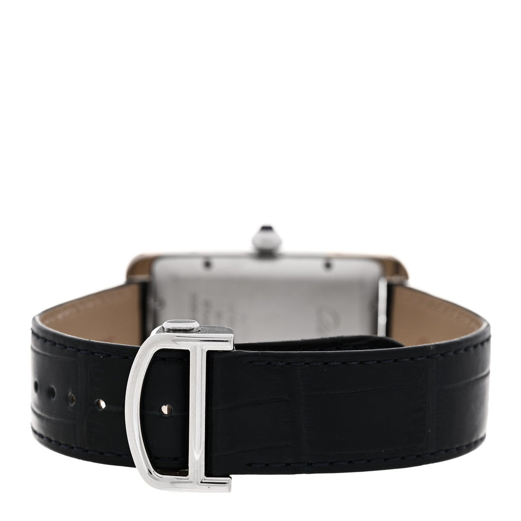 Stainless Steel Alligator 27mm Tank Americaine Automatic Watch Black