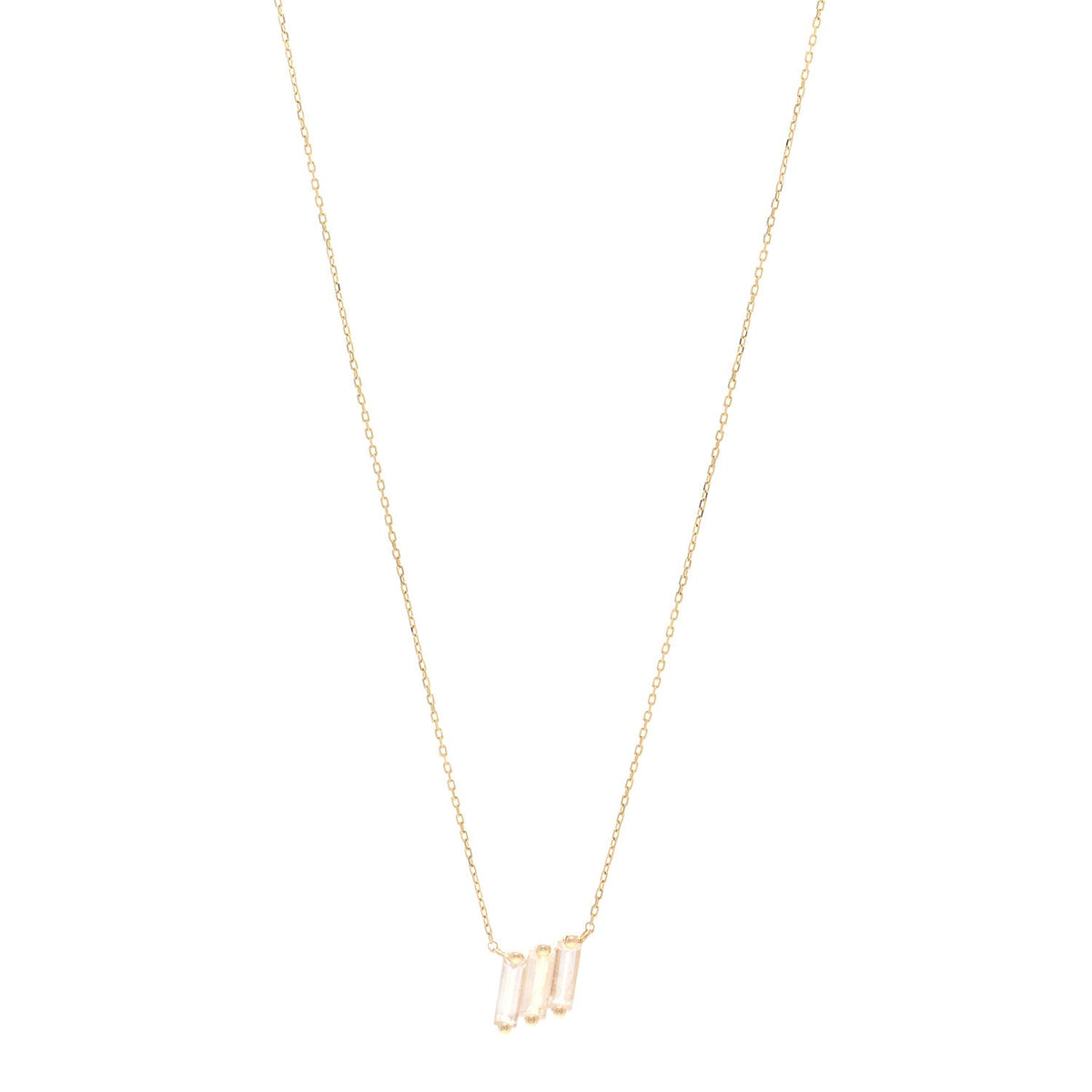 14K Rose Gold Rainbow Moonstone Amalfi Midi Pendant Necklace