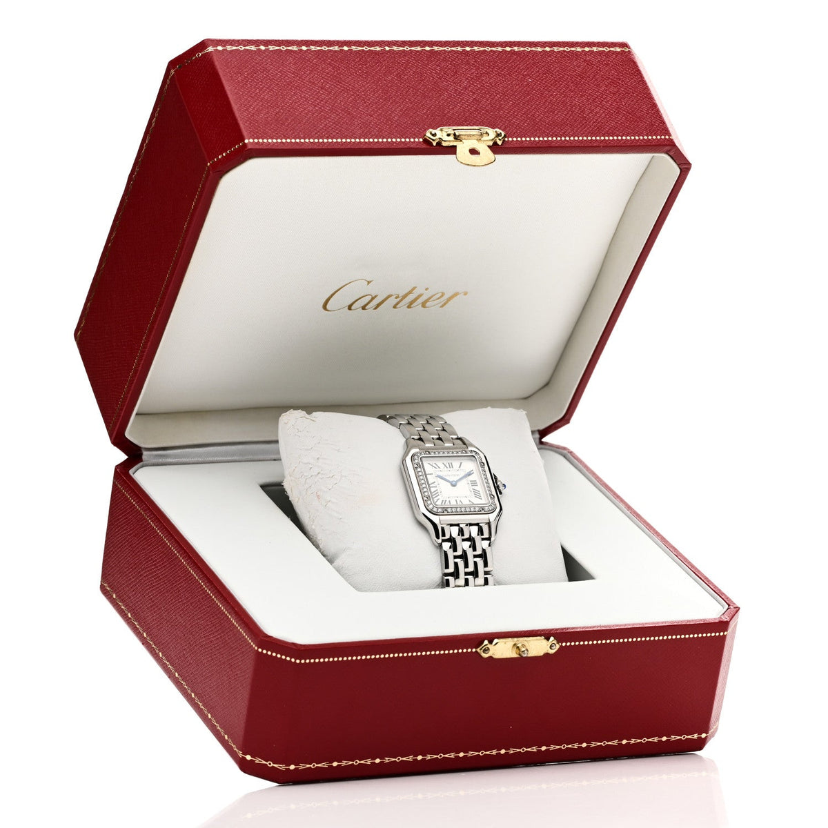 Stainless Steel Diamond 27mm Panthere Quartz Watch