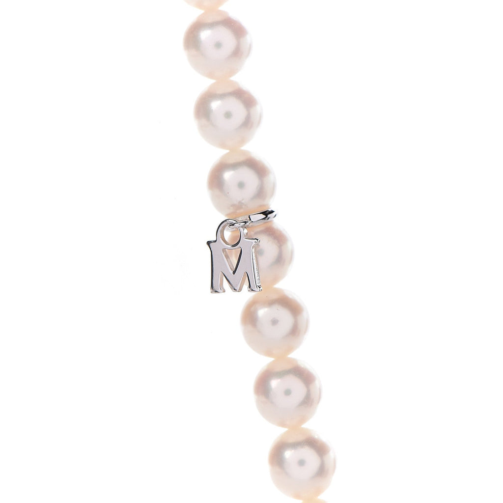 14K White Gold 6-6.5mm Akoya Pearl Strand Necklace 28