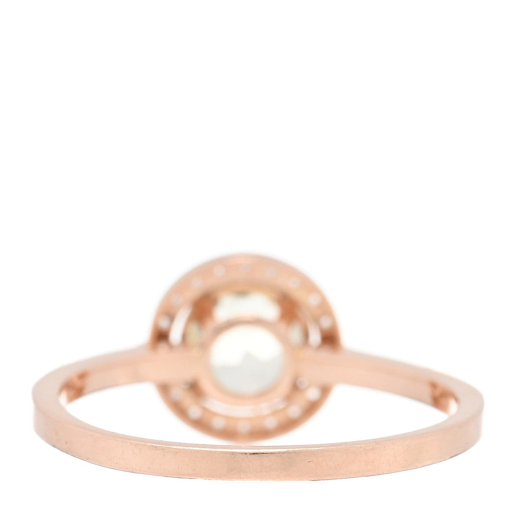 14K Rose Gold Citrine White Sapphire Cocktail Ring 54 7