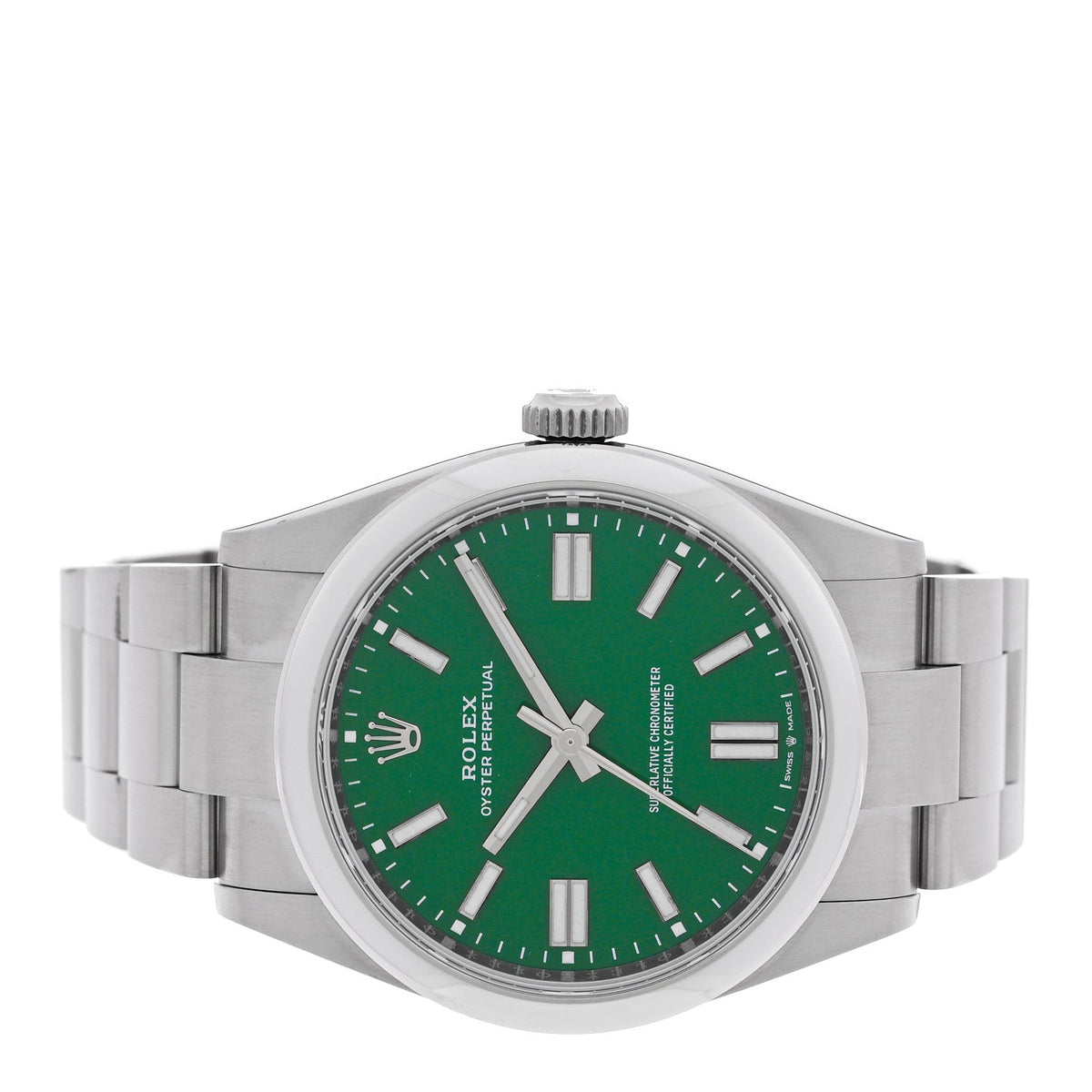 Stainless Steel 41mm Oyster Perpetual Watch Green 134300