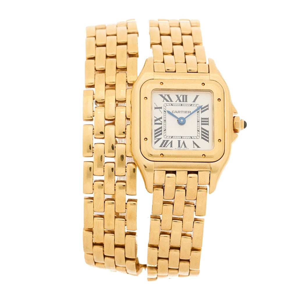 18K Yellow Gold 22mm Panthere Double Loop Quartz Watch