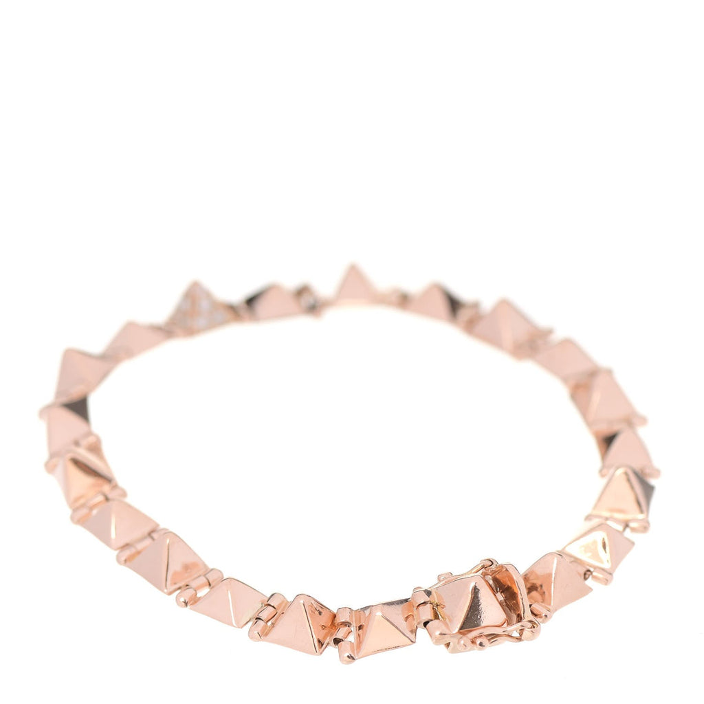 14K Rose Gold Diamond Small Spike Bracelet