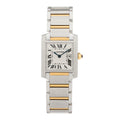 Stainless Steel 18K Yellow Gold 25mm Tank Francaise Quartz Watch