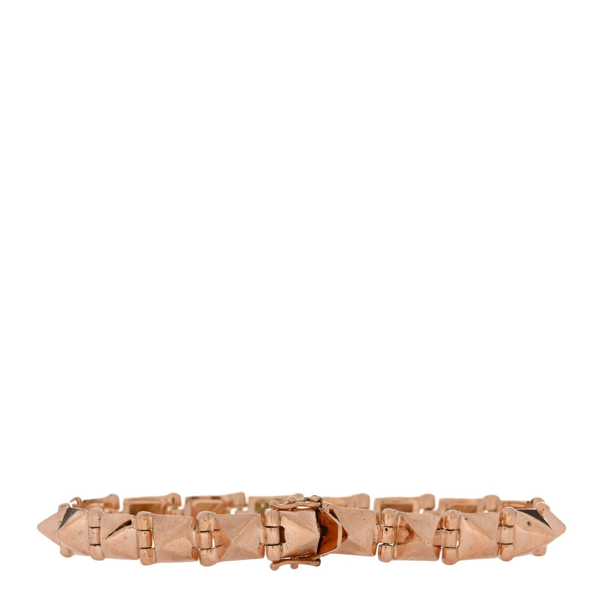 14K Rose Gold Diamond Small Spike Bracelet