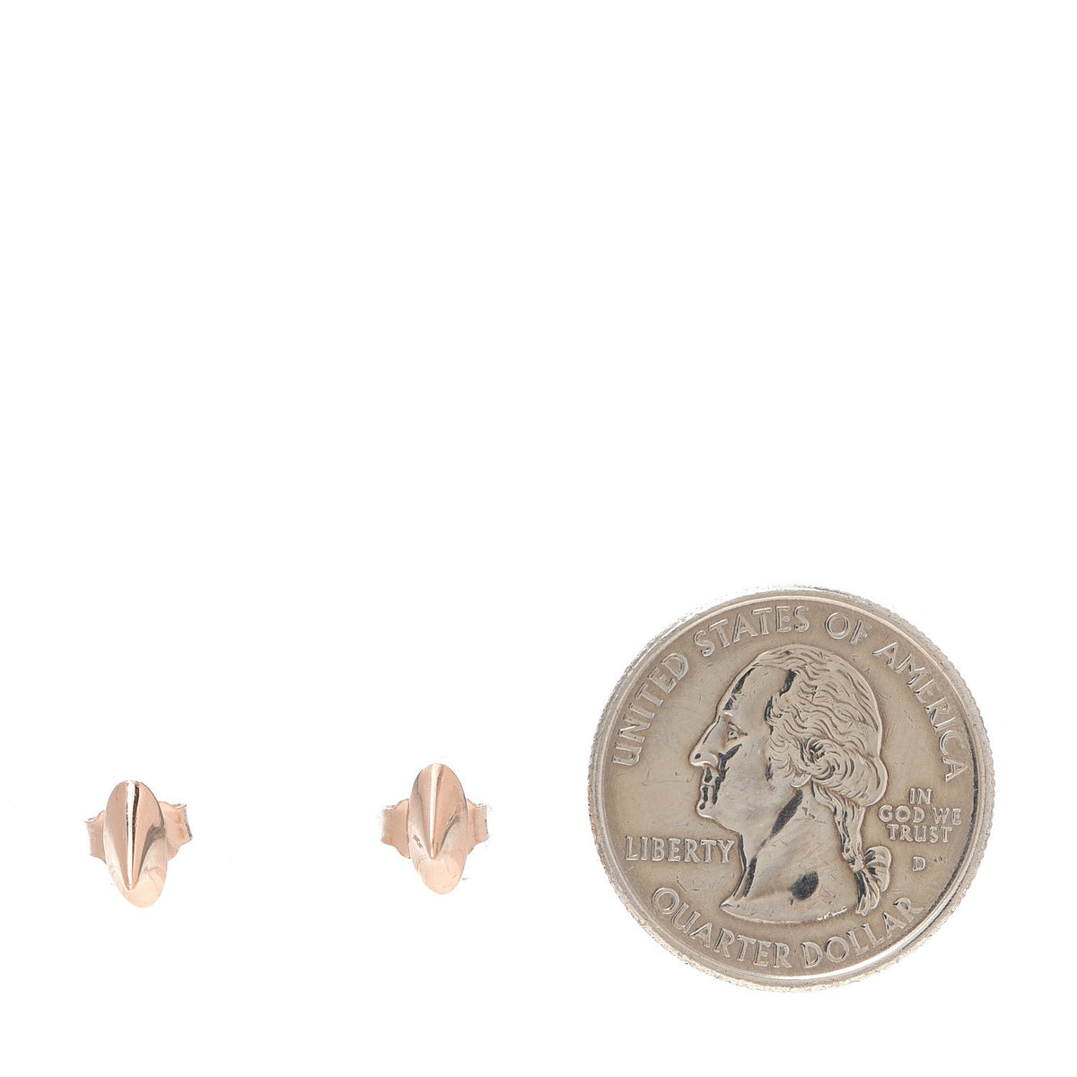 14K Rose Gold Thorn Stud Earrings