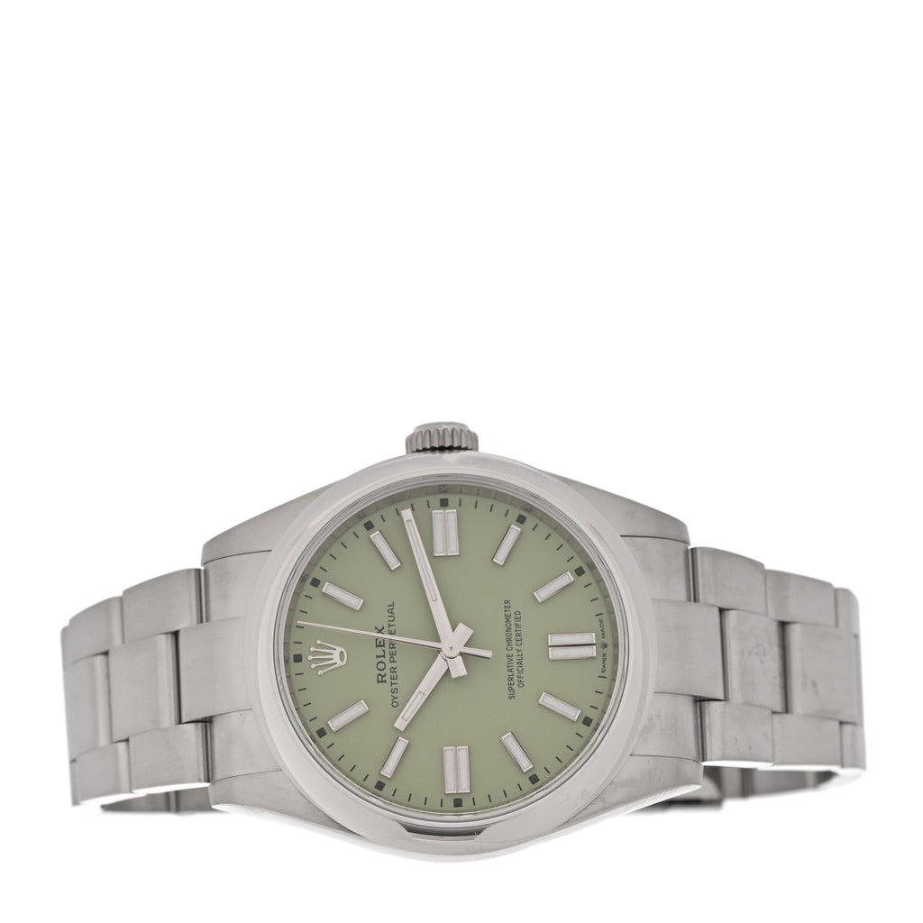 Stainless Steel 41mm Oyster Perpetual Watch Pistachio 134300