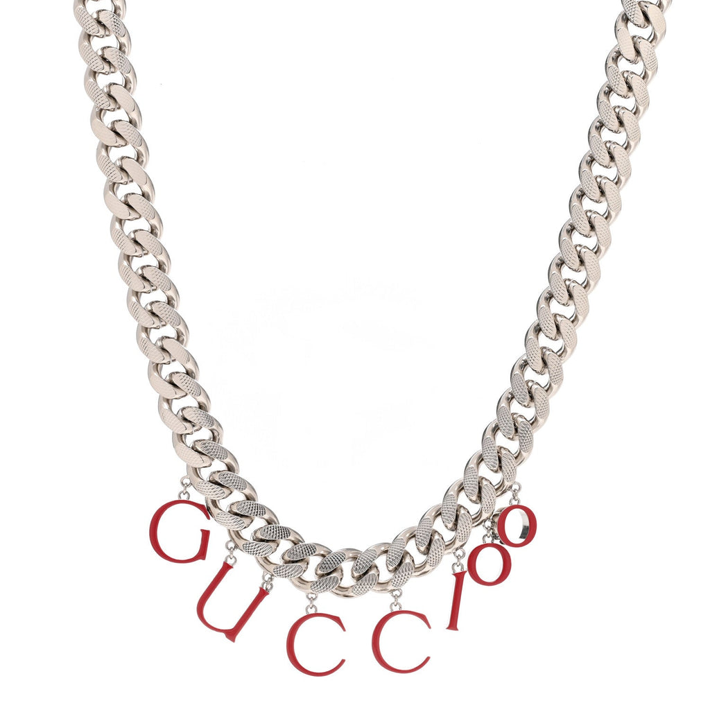 100 Script Choker Necklace Red