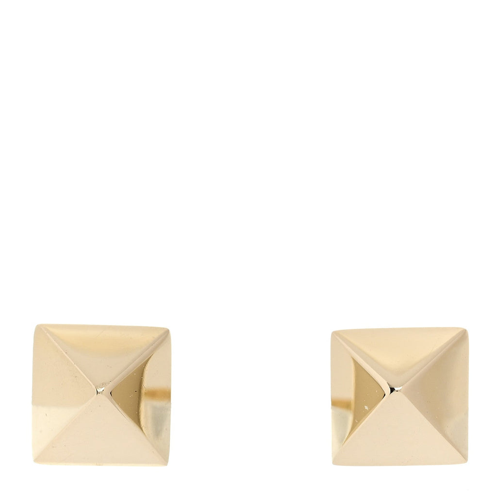 14K Rose Gold Pyramid Stud Earrings