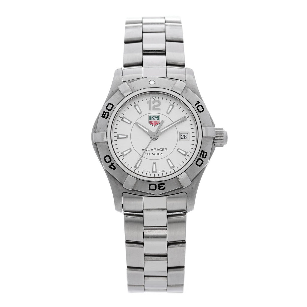 Stainless Steel 27mm Aquaracer 300M Quartz Watch Silver WAF1412