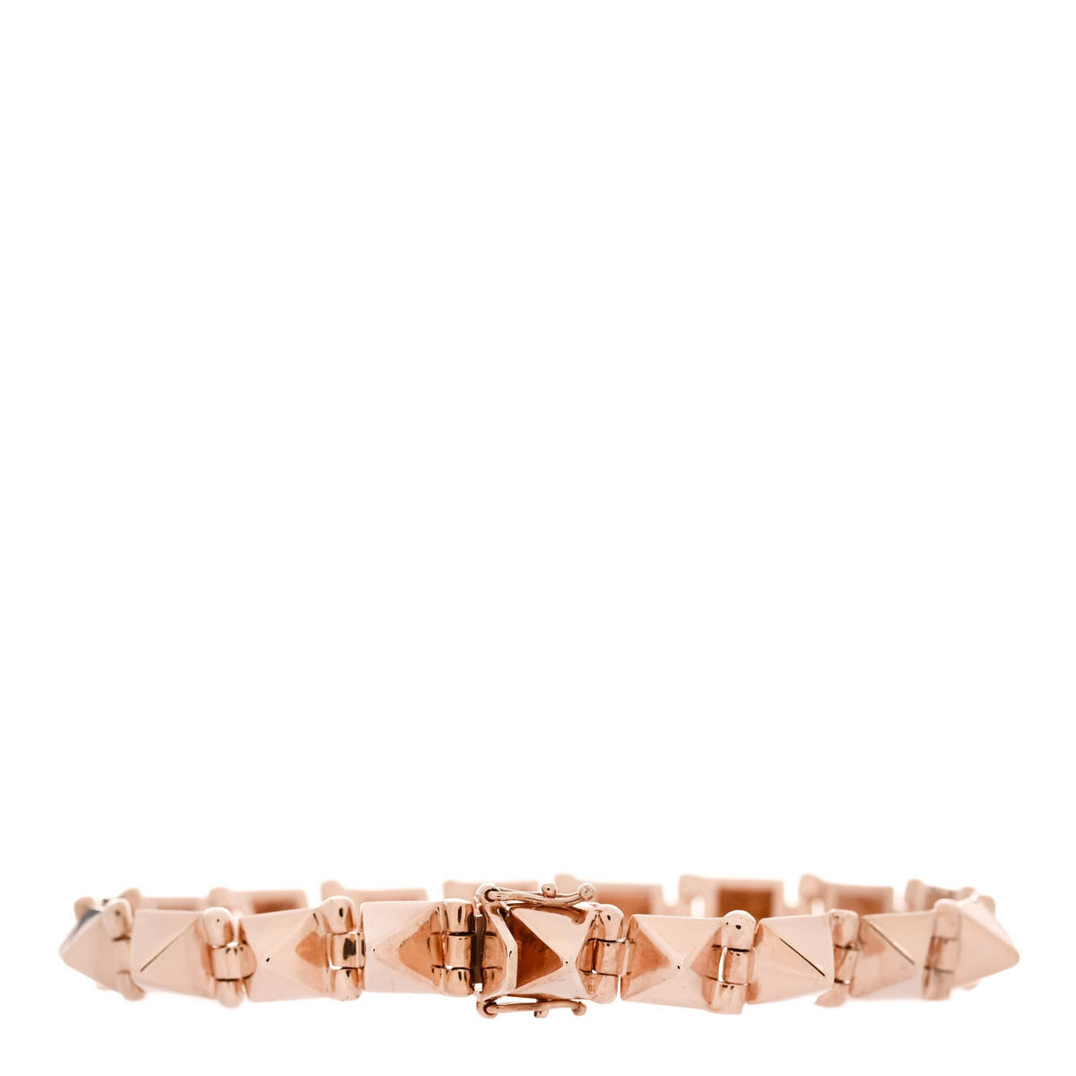 14K Rose Gold Diamond Small Spike Bracelet