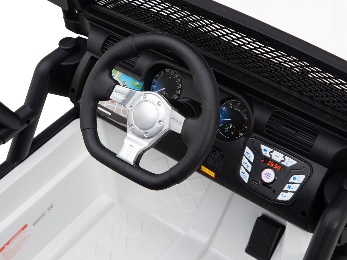 Nighthawk Kids 24V Battery Operated Ride On Truck With Remote - White