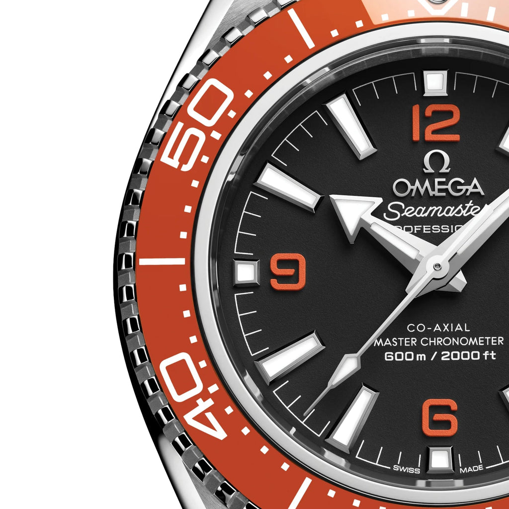 Seamaster Planet Ocean 600M 42mm - Black and Orange on Black Rubber Strap