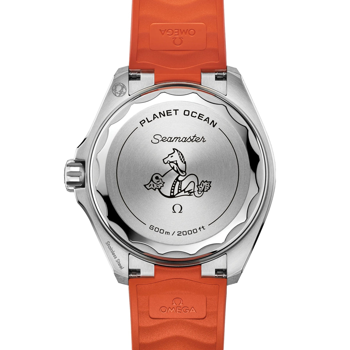 Seamaster Planet Ocean 600M 42mm - Black and Orange on Orange Rubber Strap